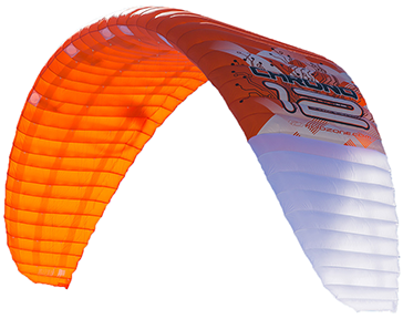 George Ivan Pare of True Progression Kiteboarding's 2014 12m Ozone Chrono Orange